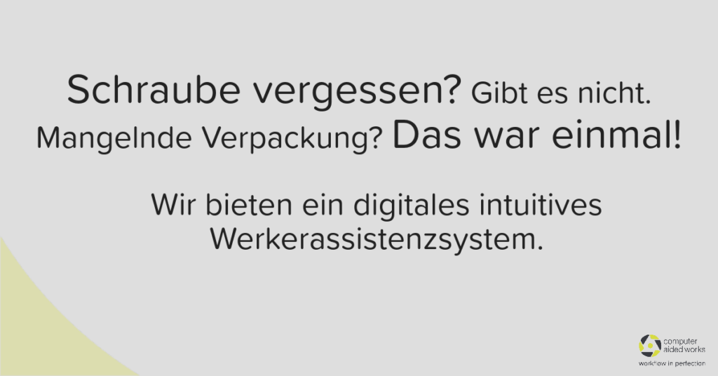  digitales und intuitives Werkerassistenzsystem