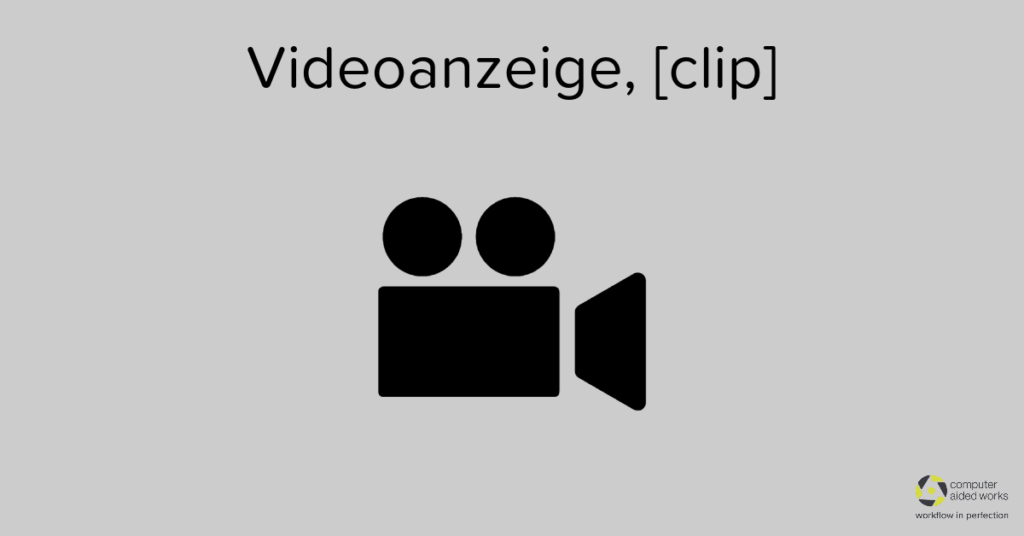 Videoclipanzeige mit einer Werkerführung